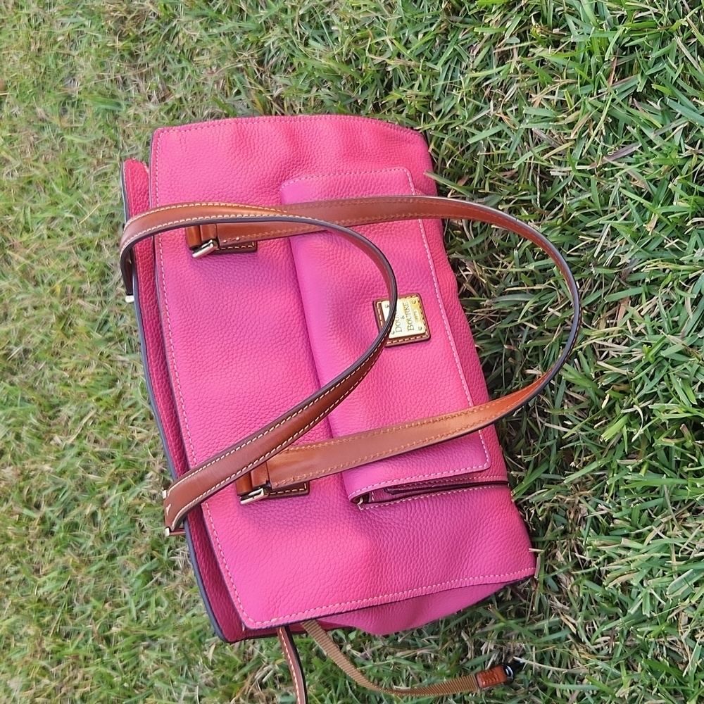 Dooney & Bourke Pebble Grain Shoulder Bag - Hot Pink